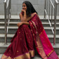 Regal Soft Silk Saree – Wine Berry