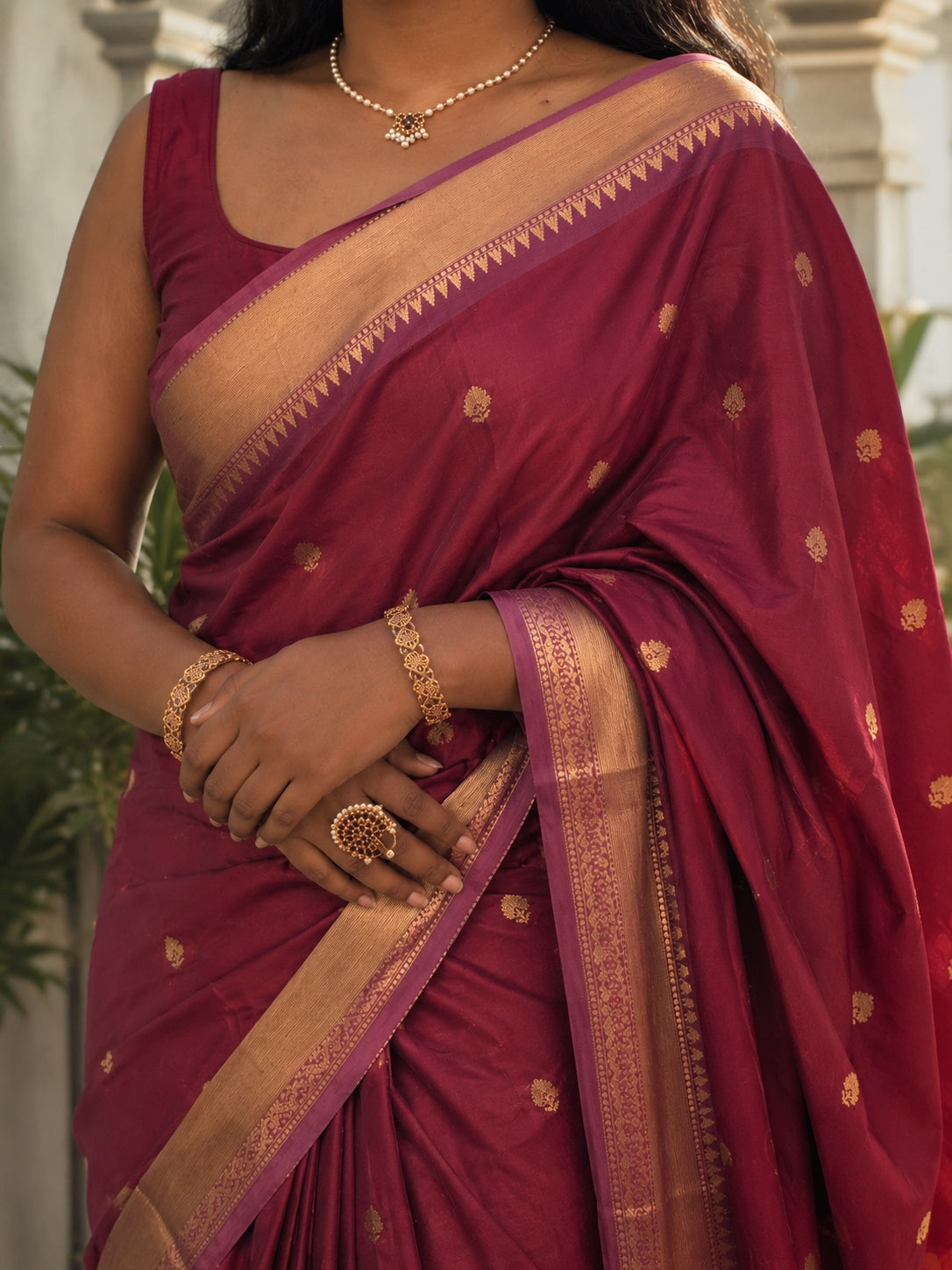 Regal Soft Silk Saree – Wine Berry