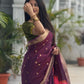 Regal Soft Silk Saree – Plum Purple