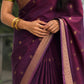 Regal Soft Silk Saree – Plum Purple