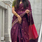 Regal Soft Silk Saree – Plum Purple