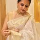 White Banaras Soft Georgette silk
