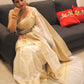 White Banaras Soft Georgette silk