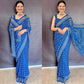 Kareena Printed Georgette Saree – Royal Blue