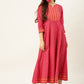 Pink Cotton Anarkali kurta