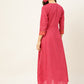 Pink Cotton Anarkali kurta