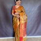 Nita-Inspired Tissue Silk Saree – Gold with Copper Border