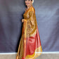 Nita-Inspired Tissue Silk Saree – Gold with Copper Border