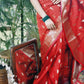 Royal Heritage Soft Silk Saree – Crimson Red