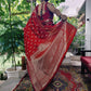 Royal Heritage Soft Silk Saree – Crimson Red