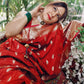 Royal Heritage Soft Silk Saree – Crimson Red