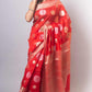 Red Georgette silk Saree-Mona