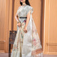White Kora Organza soft silk - Sara