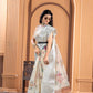 White Kora Organza soft silk - Sara