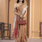 Malaika Arora TISSUE silk Saree - Coper