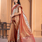 Malaika Arora TISSUE silk Saree - Coper