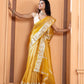 Malaika Arora TISSUE silk Saree - Yellow