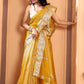 Malaika Arora TISSUE silk Saree - Yellow