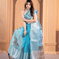 Sky Blue Kora Organza soft silk - Sara