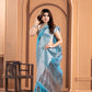 Sky Blue Kora Organza soft silk - Sara