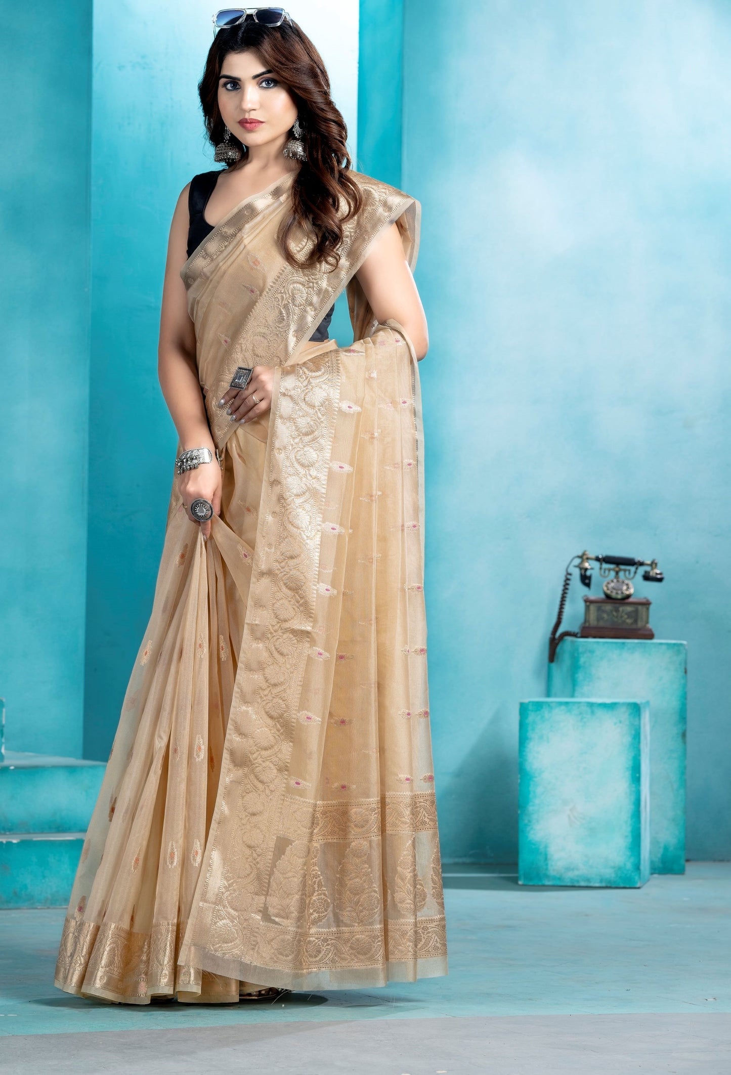 Cream Organza soft silk - Mina