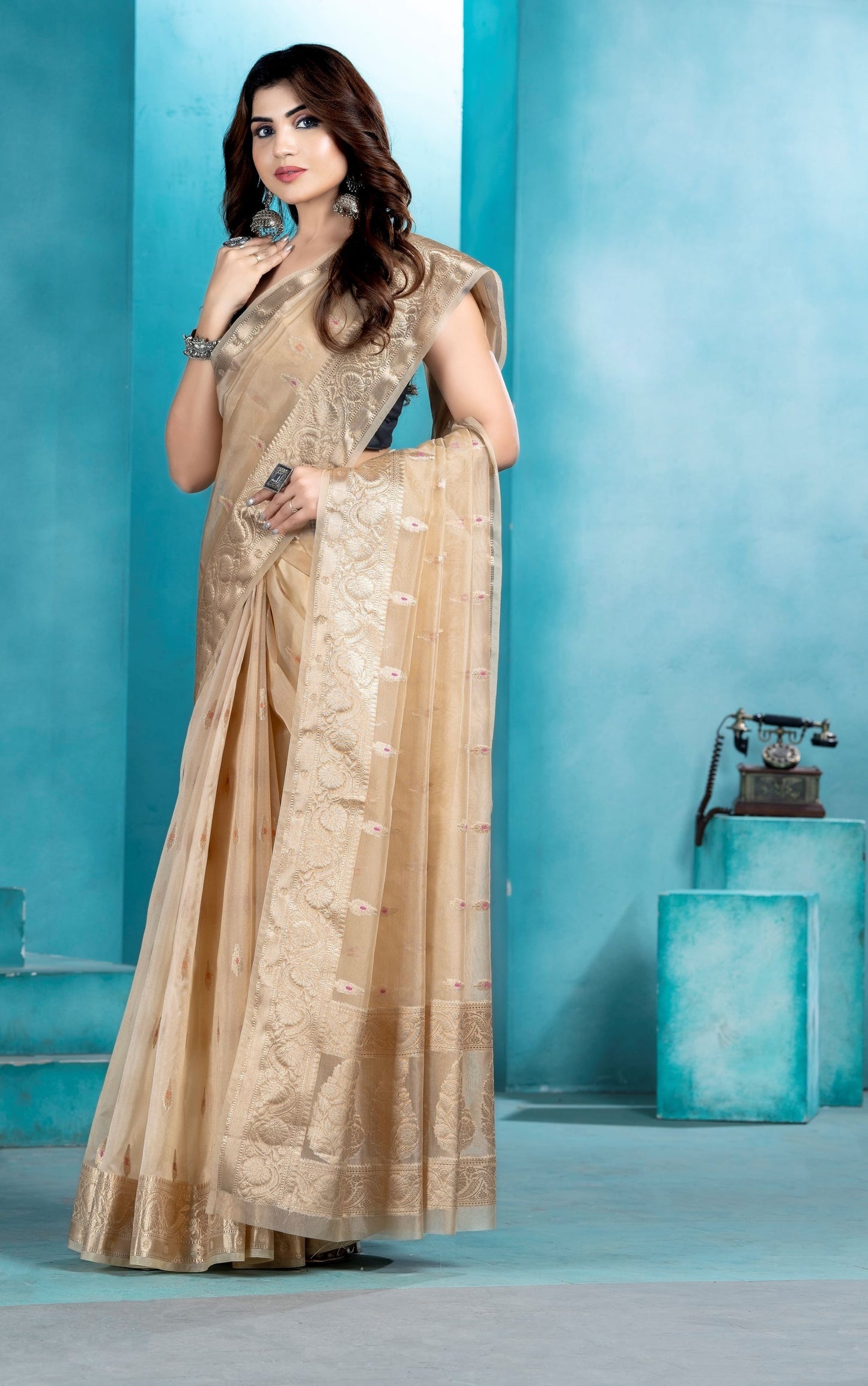 Cream Organza soft silk - Mina