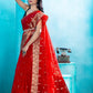 Red Organza soft silk - Mina