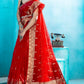Red Organza soft silk - Mina