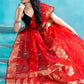 Red Organza soft silk - Mina