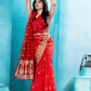 Red Organza soft silk - Mina