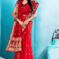 Red Organza soft silk - Mina