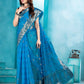 Sky Blue Organza soft silk - Mina