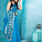 Sky Blue Organza soft silk - Mina