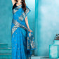 Sky Blue Organza soft silk - Mina