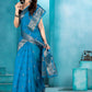 Sky Blue Organza soft silk - Mina
