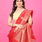 Red Banaras Crepe Silk- Heena