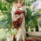 Ivory Bloom Tissue Embroidery Saree – Off White