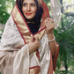 Ivory Bloom Tissue Embroidery Saree – Off White