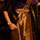 Regal Soft Silk Saree – Deep Wine & Black