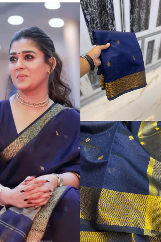 Nayantara Banarasi Silk Saree - Blue