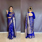 Nita ambani semi katan silk Saree - Blue