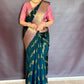 Royal Soft Silk Saree – Dark Bottle Green