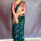 Royal Soft Silk Saree – Dark Bottle Green