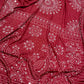 Red Mirror Work Art Silk Printed Saree