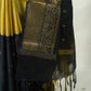 Dual Tone Soft Silk Saree – Black & Antique Gold - AbirabyBeena