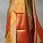 Nita-Inspired Tissue Silk Saree – Gold with Copper Border - AbirabyBeena