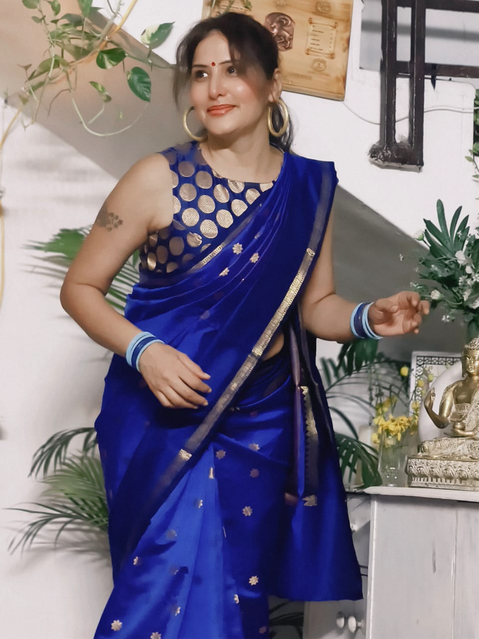 Royal Blue Soft Katan Silk Saree
