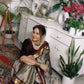 Checks Grey Soft Silk Saree with Maroon Border