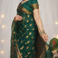Green Banaras Crepe Silk- Butta