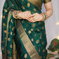 Green Banaras Crepe Silk- Butta